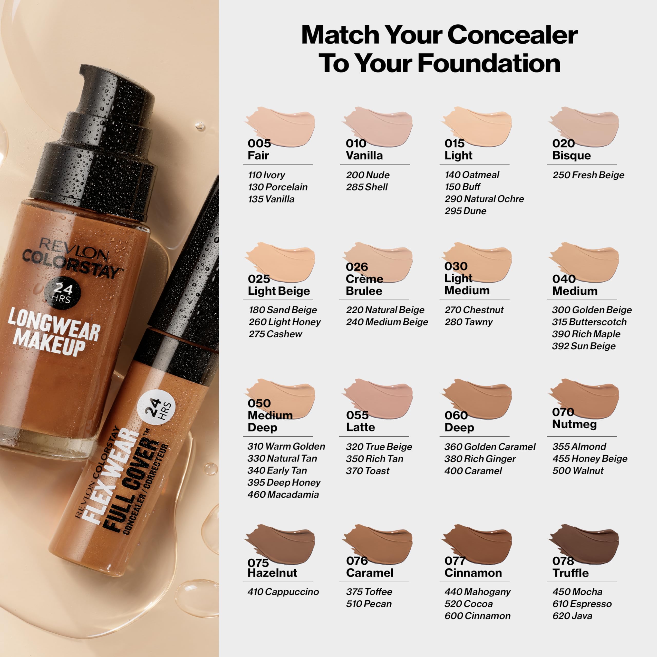 Revlon concealer inside makeup bag for on-the-go longwear benefit