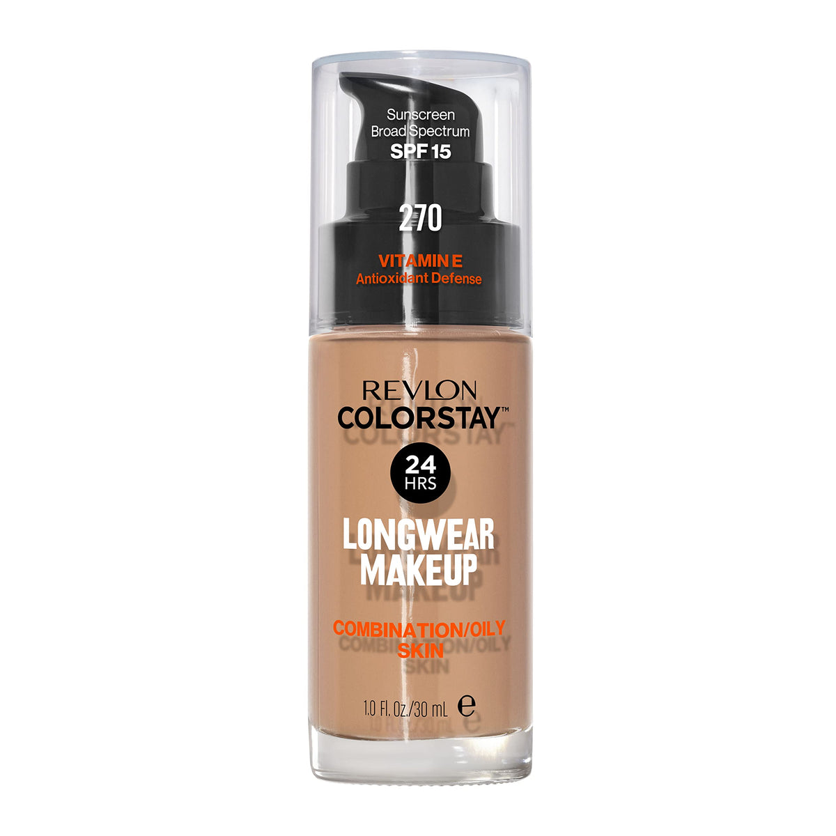 Revlon ColorStay front bottle in Chestnut showing packaging and benefit