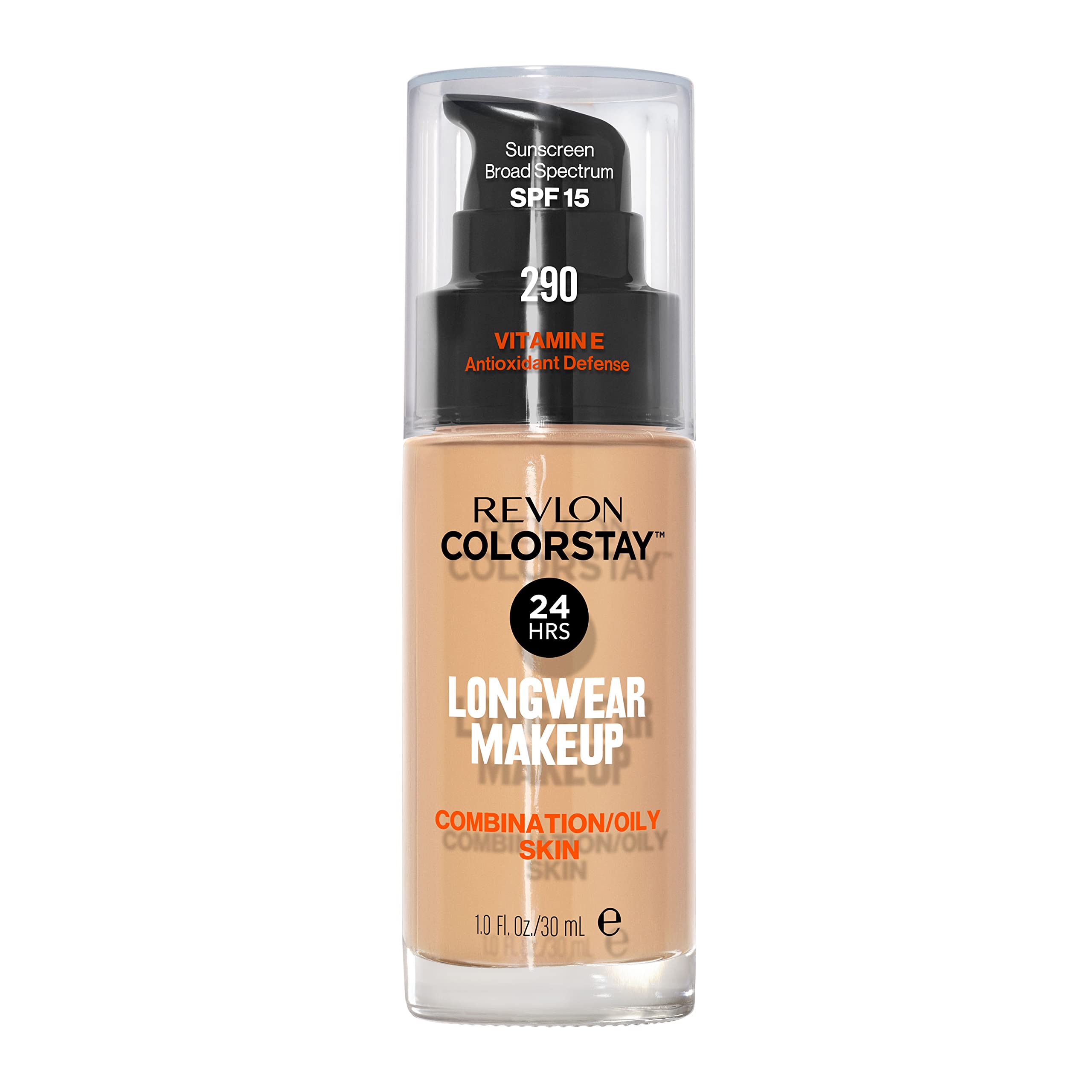 Revlon bottle front view showing Natural Ochre 175 and 1.0 oz size benefit