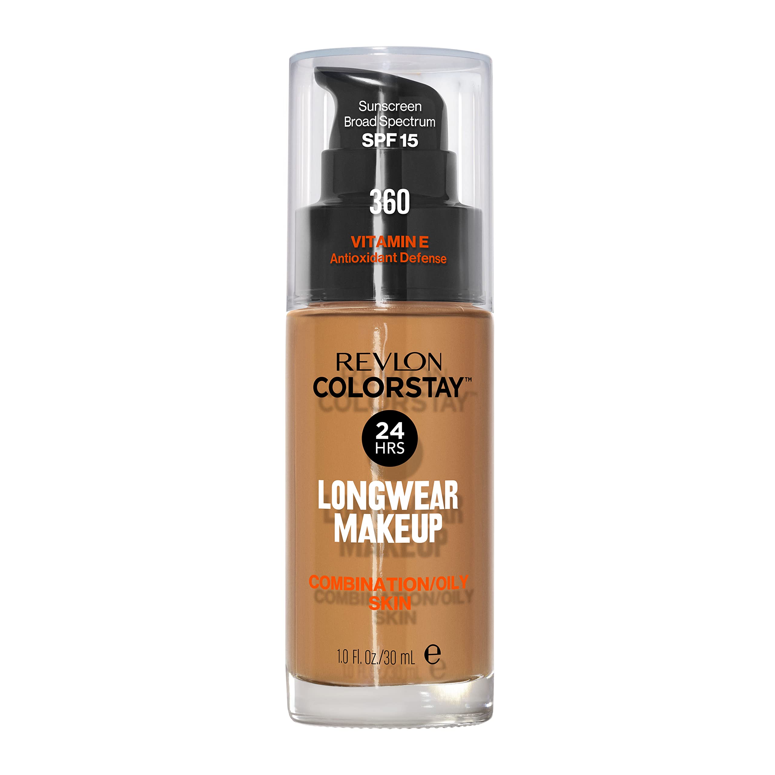 Revlon ColorStay front packaging shows shade label and benefits