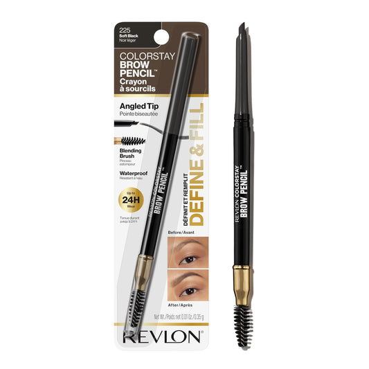 Revlon ColorStay front packaging showing pencil and spoolie, easy definition