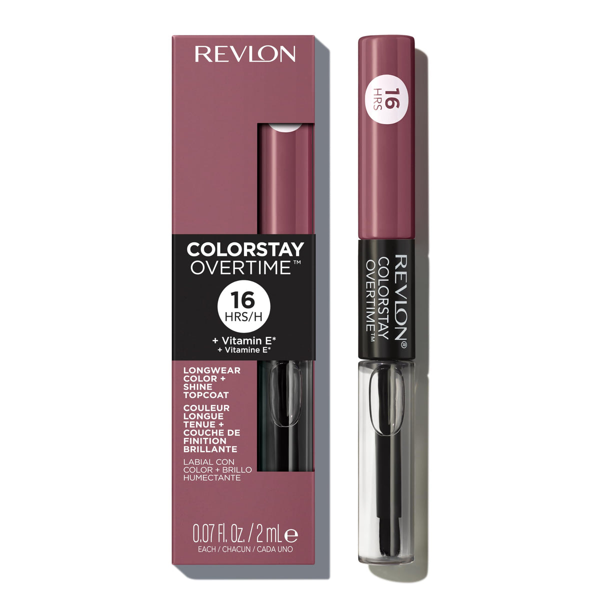 Revlon dual-ended tube front view showing color and gloss benefits