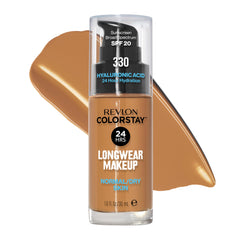 Revlon bottle front packaging showing shade and benefits