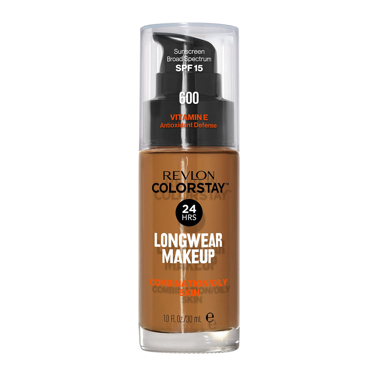 Revlon ColorStay front packaging showing label and shade with clear product info and shelf-ready appeal