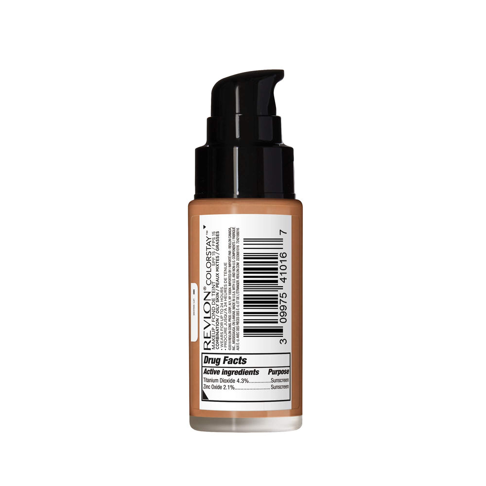 Revlon ColorStay ingredient focus with Vitamin E emphasizing skin nourishment