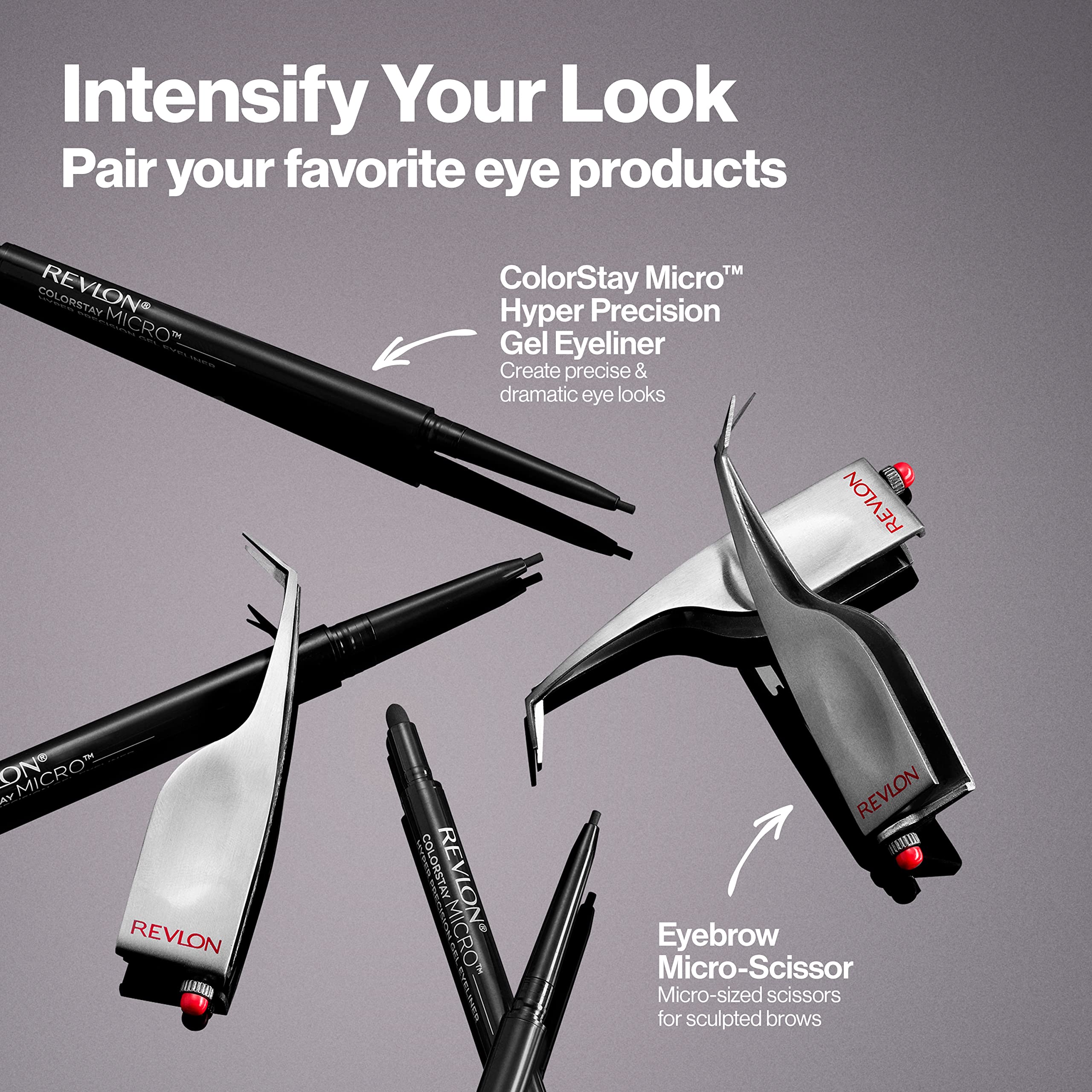 REVLON model wearing brown liner showing finished look benefit: wearable everyday drama