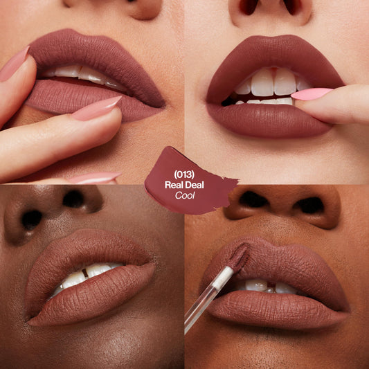 Revlon applicator closeup demonstrating precise tip and comfortable lip-hugging shape