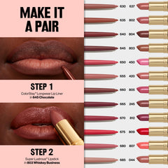 Revlon ColorStay drawing lip outline to show smooth application benefit
