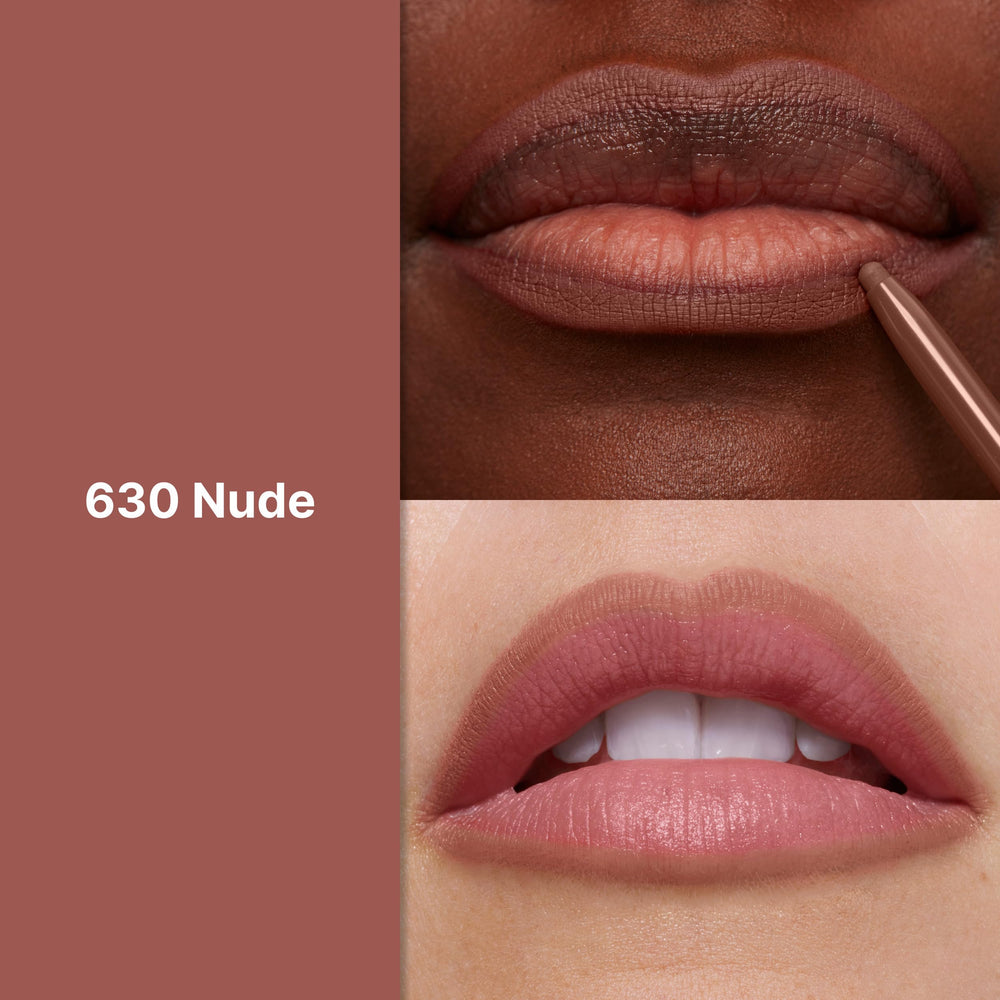 Revlon 630 Nude color swatch displaying smooth medium brown-nude pigment