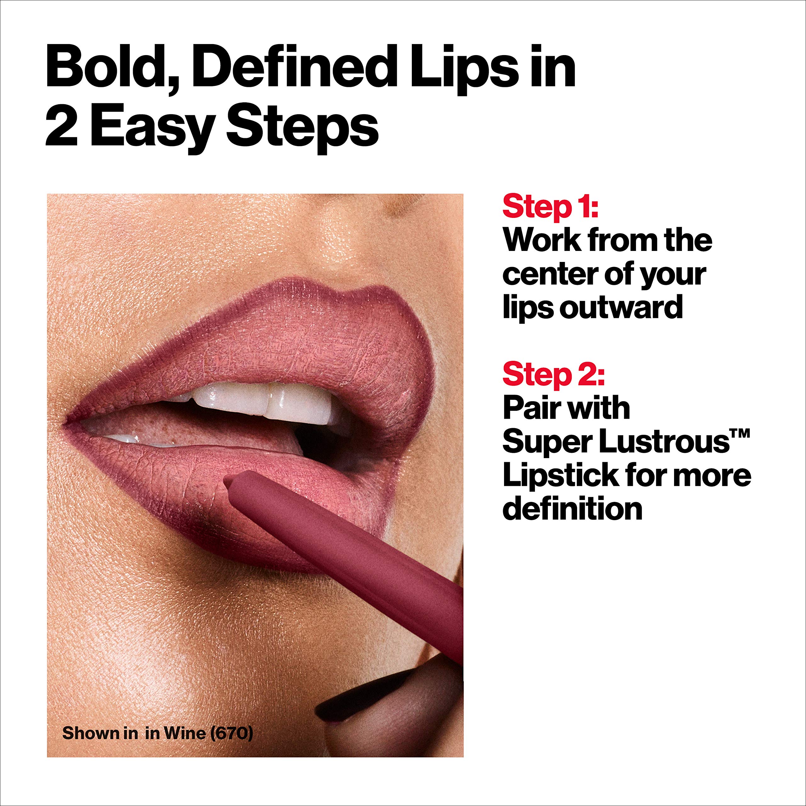 Revlon ColorStay lip liner cap and label view confirming shade and product info