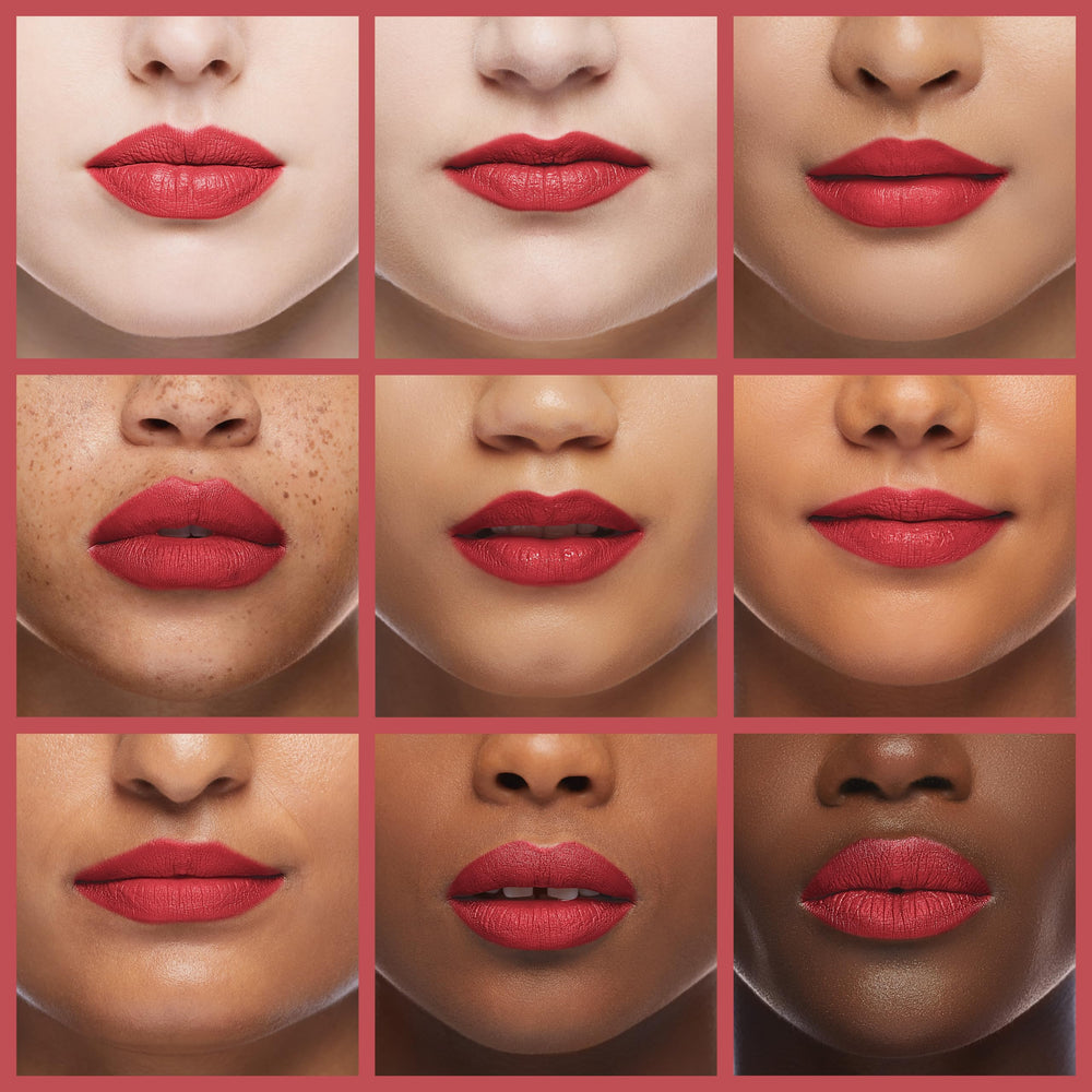 Revlon lip liner swatches on arm showing rich pink shade and longwear color