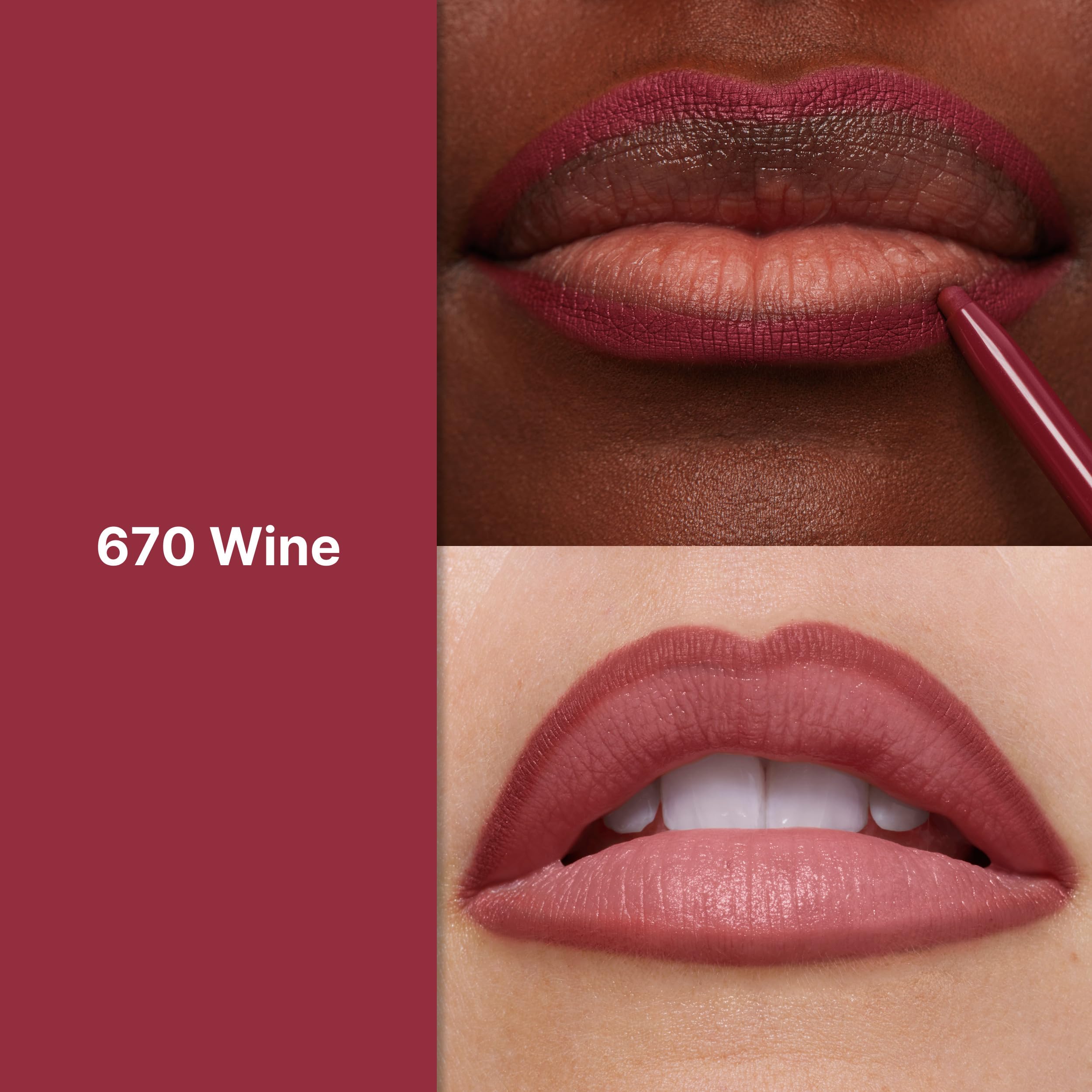REVLON pencil tip close-up demonstrating smooth texture and sharp point
