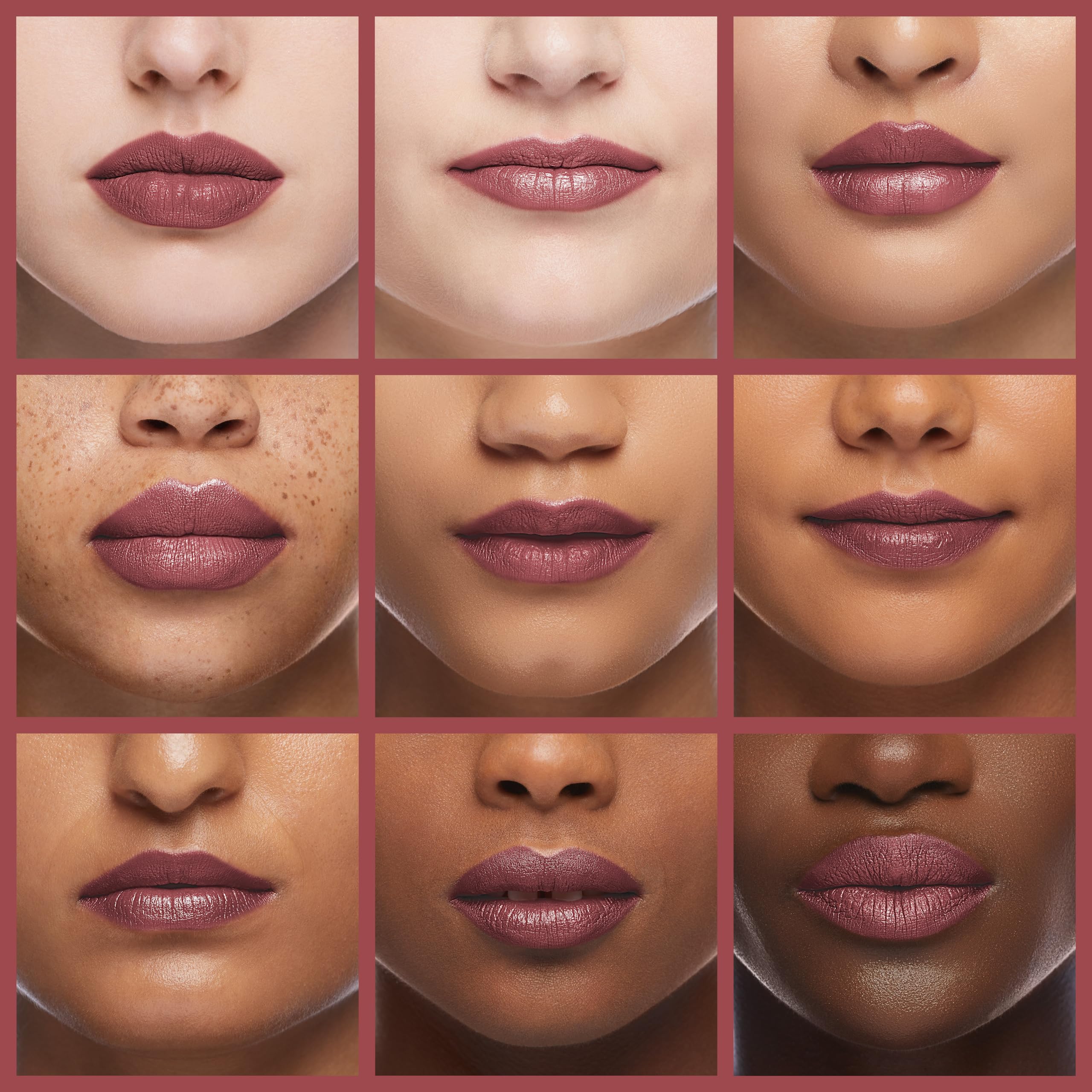Revlon ColorStay worn on model lips demonstrating satin finish and all-day wear benefit
