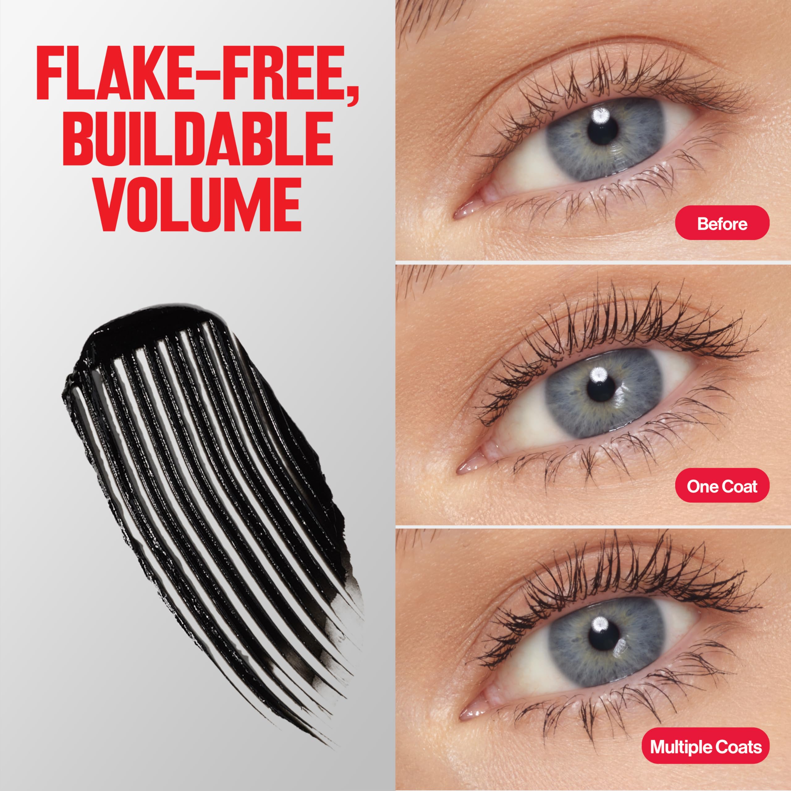 REVLON wand and bristles delivering even application and lash separation