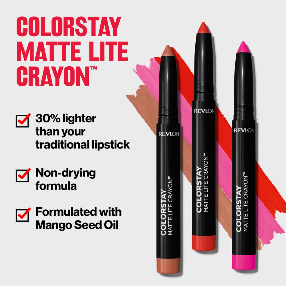 Revlon ColorStay Matte Lite built-in sharpener detail, on-the-go sharpening benefit