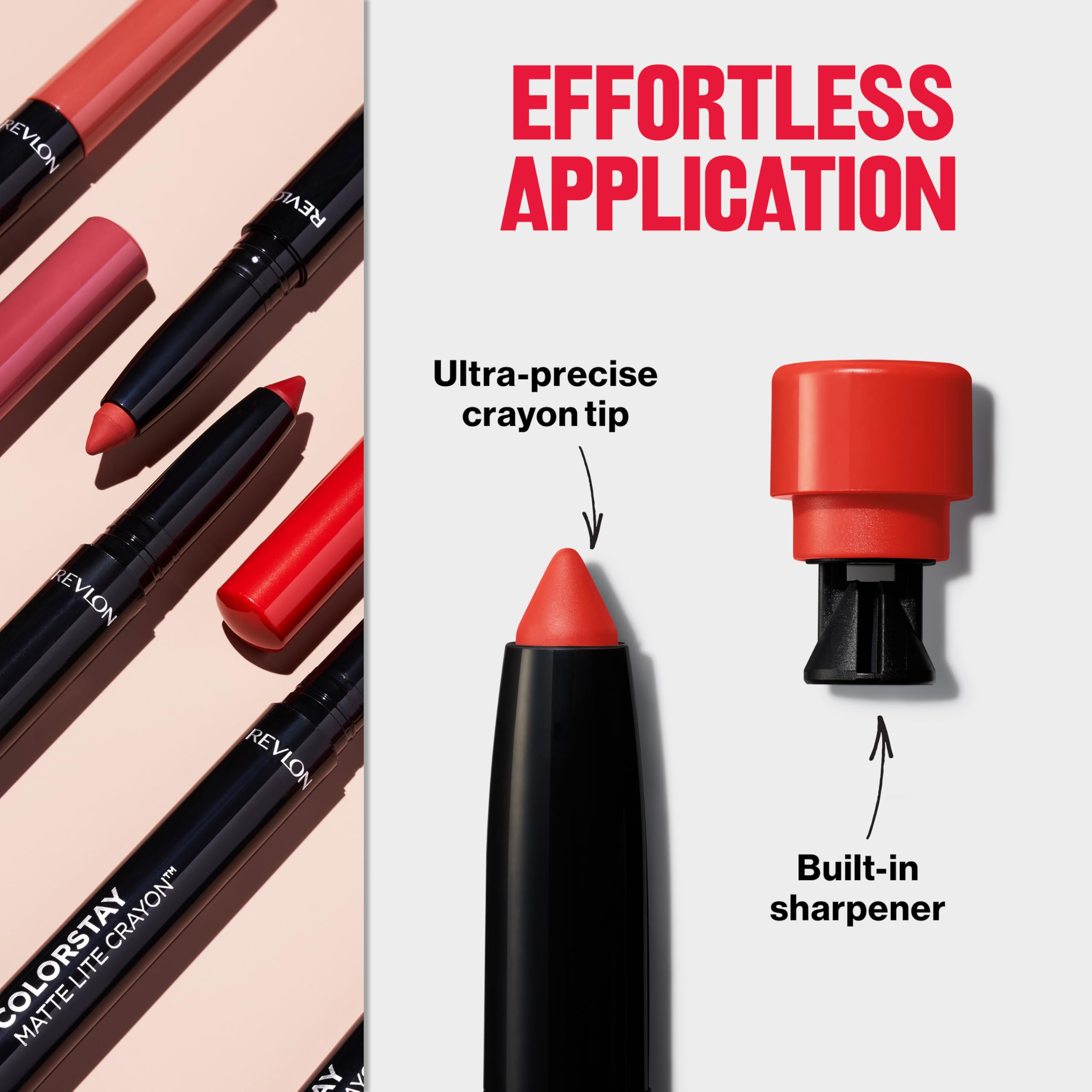 Revlon ColorStay Matte Lite swatches on arm, consistent pigmented color payoff