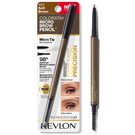 Revlon ColorStay micro pencil front view shows compact design and easy control