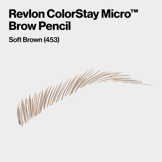 Revlon micro tip close-up creating hair-like strokes for precise eyebrow shaping