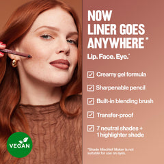 Detail of Revlon built-in blending brush softens edges and creates seamless transitions