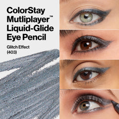 REVLON creamy pencil stroke on skin, illustrates smooth glide without tugging