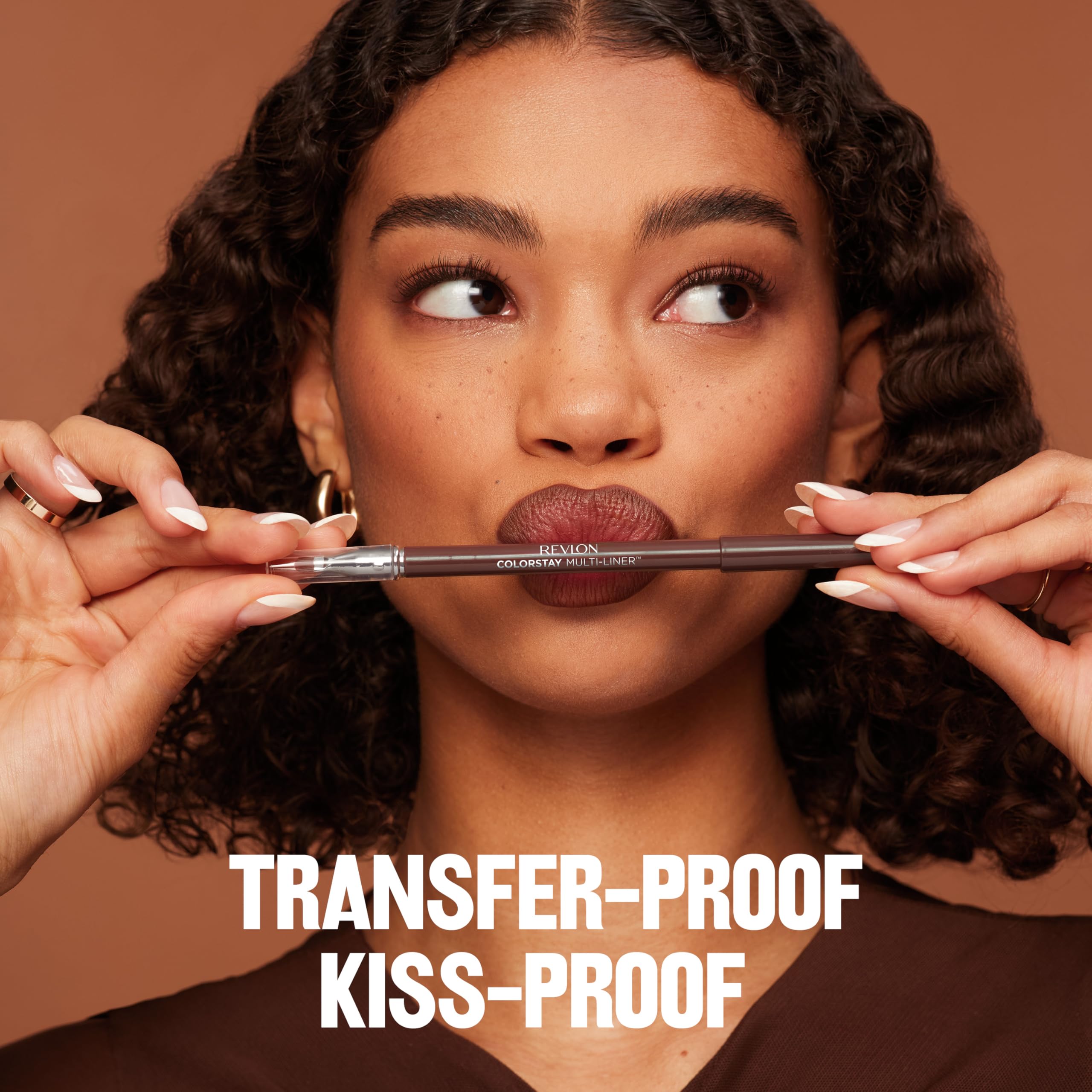 Revlon ColorStay Off Roading applied to lips shows precise definition benefit