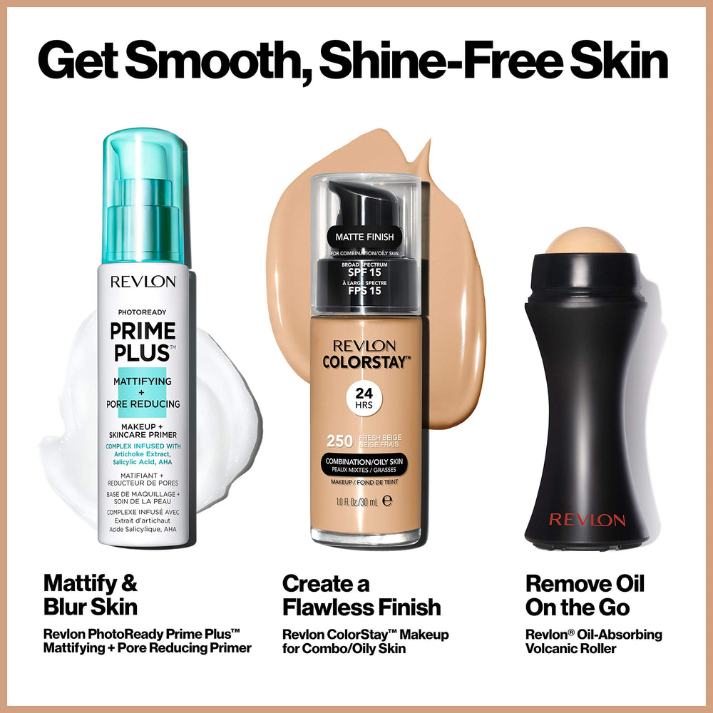 Revlon ColorStay open cap revealing product label and SPF 15 benefit