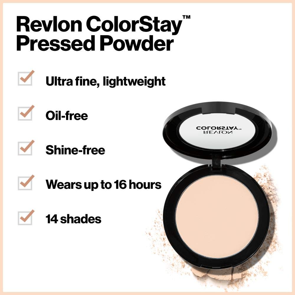 Revlon ColorStay open pan close-up displaying powder surface and smooth blendability