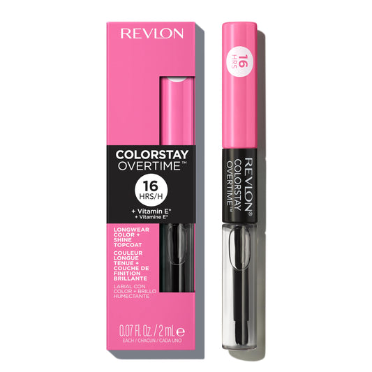 Revlon dual-ended tube front view showing shade and gloss benefit