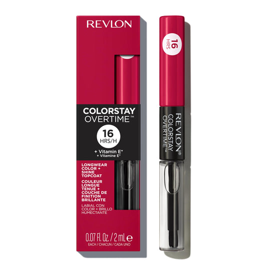 Revlon front packaging showing product and shade 480 Unending Red for bold color