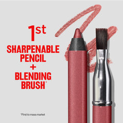 REVLON before and after smudge demo displaying longwear hold benefit