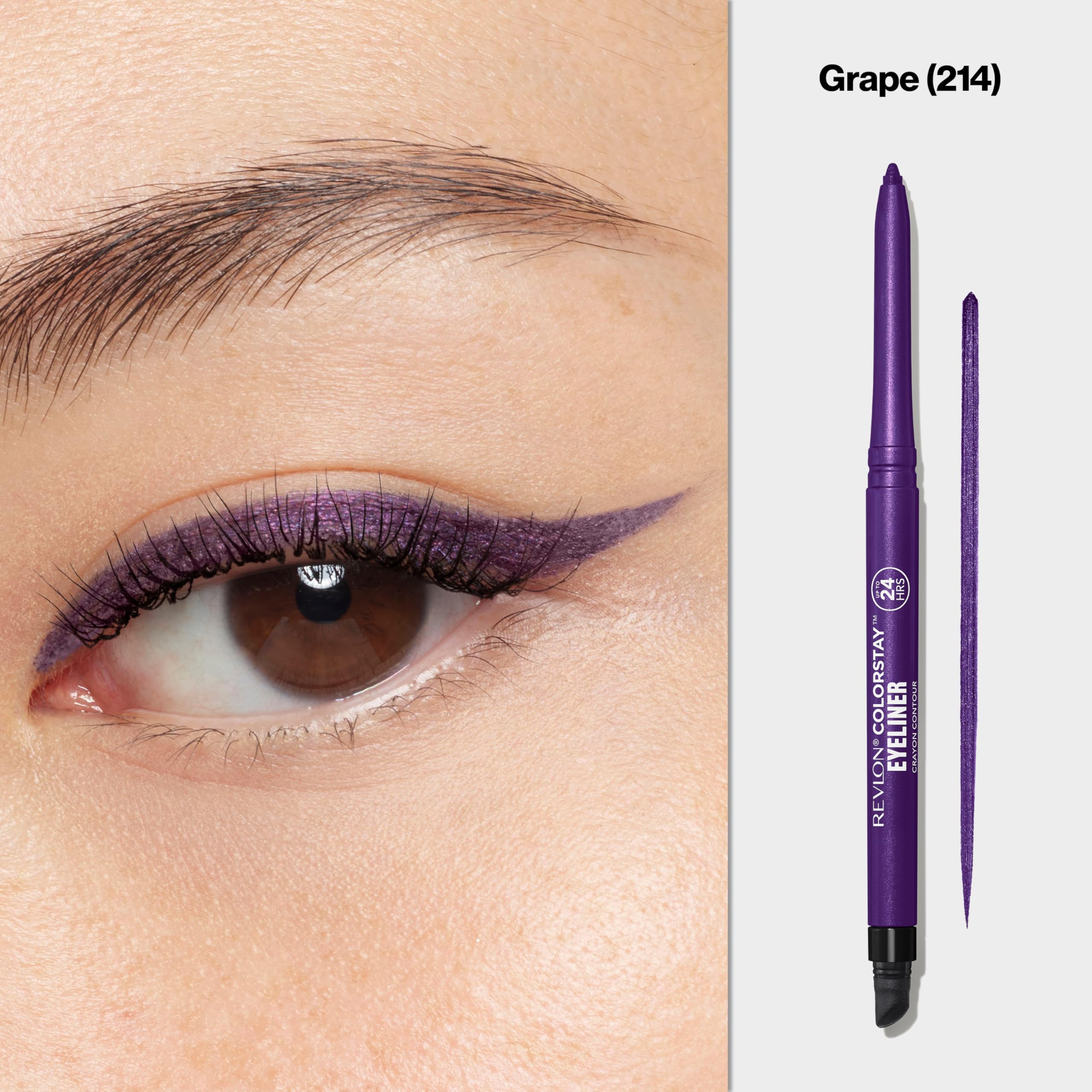 REVLON cap open exposing built-in sharpener for on-the-go reshaping