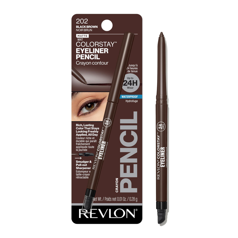 Revlon ColorStay front packaging showing pencil and color benefits