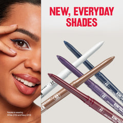 REVLON ColorStay navy swatch on skin showing rich matte pigmentation
