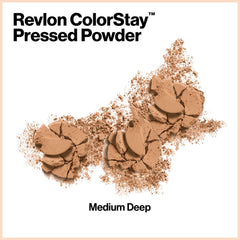 REVLON close-up of pressed powder texture highlighting smooth blendability benefit