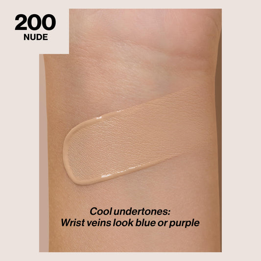 Revlon ColorStay pump detail highlighting controlled dispensing benefit