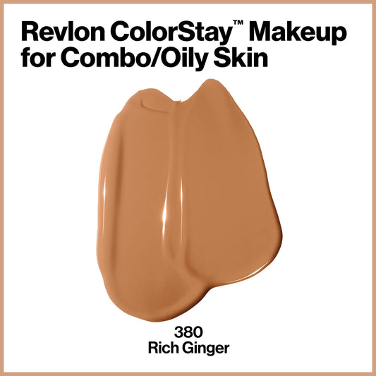 Revlon ColorStay pump dispenser close-up offering controlled, mess-free application