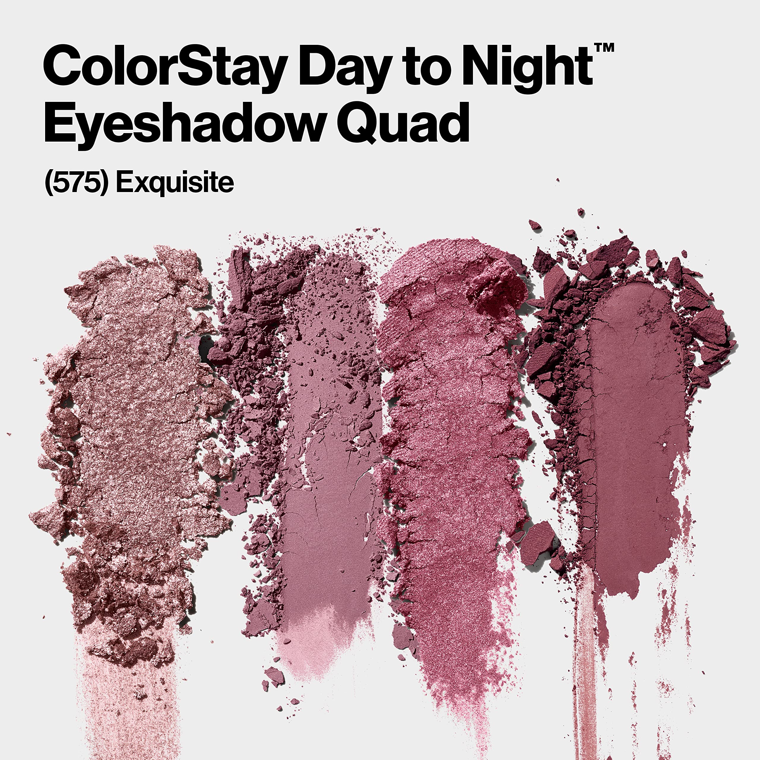 REVLON open quad showing four coordinated shades for versatile day-to-night looks benefit variety