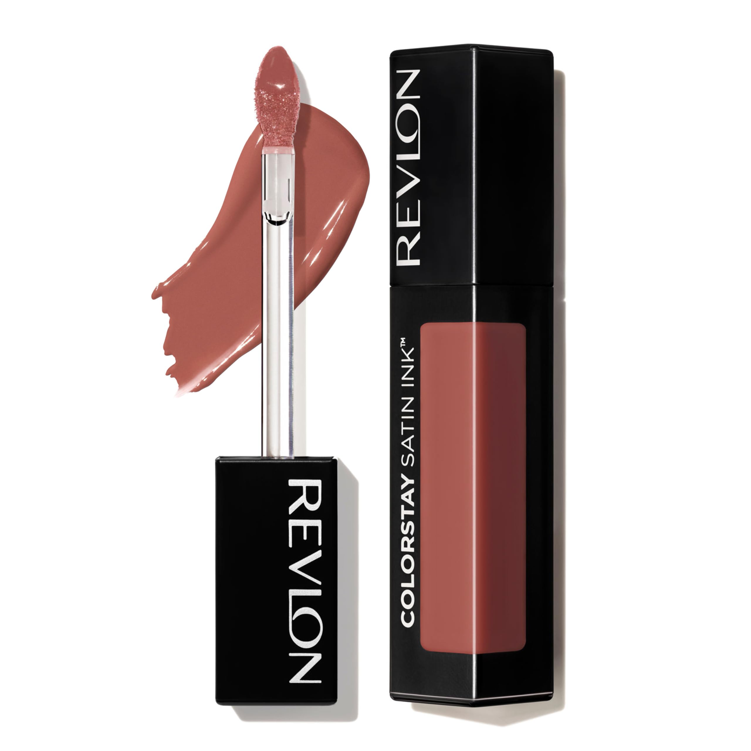 Revlon ColorStay satin ink front packaging shows vivid shade and durable design benefit