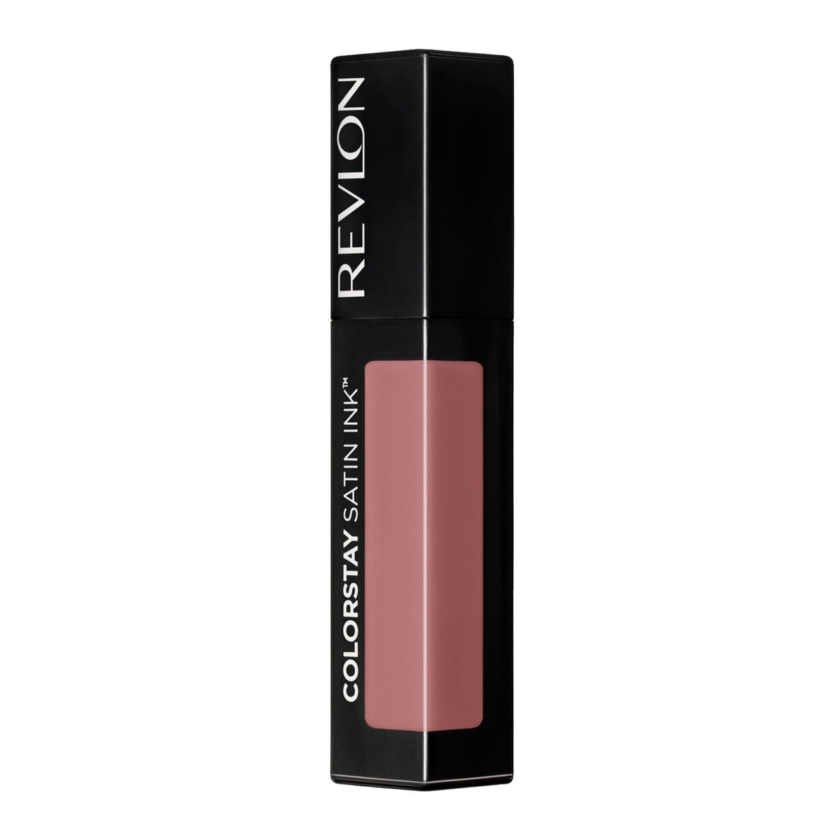 Revlon ColorStay Satin Ink front packaging showing shade 007 Partner in Crime and benefit of long wear