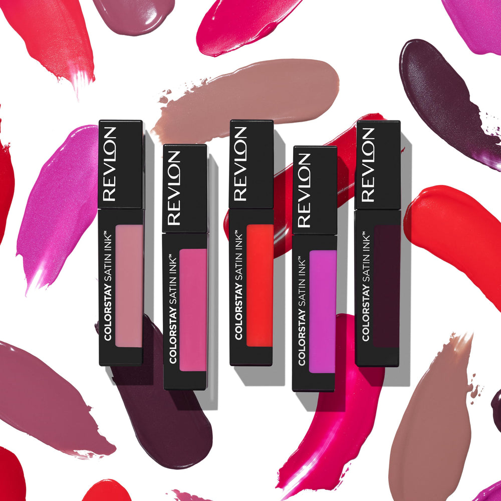 Revlon ColorStay Satin Ink ingredients label highlighting conditioning oils