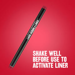 REVLON size comparison beside a mascara tube showing travel-friendly scale