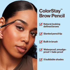 Revlon ColorStay Soft Brown swatch on skin displays true shade and blendability