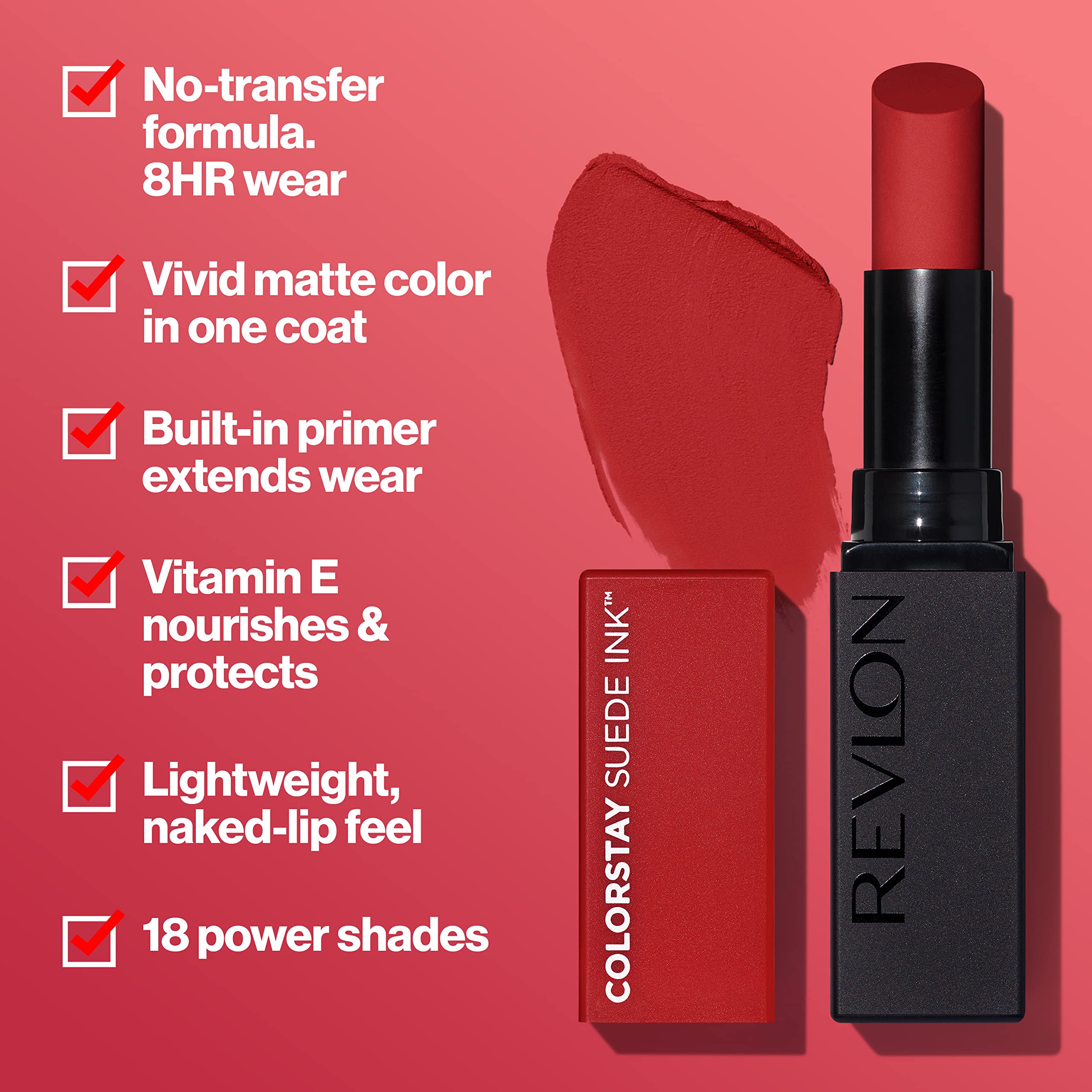 Revlon angled bullet applicator detail for precise application and clean lines