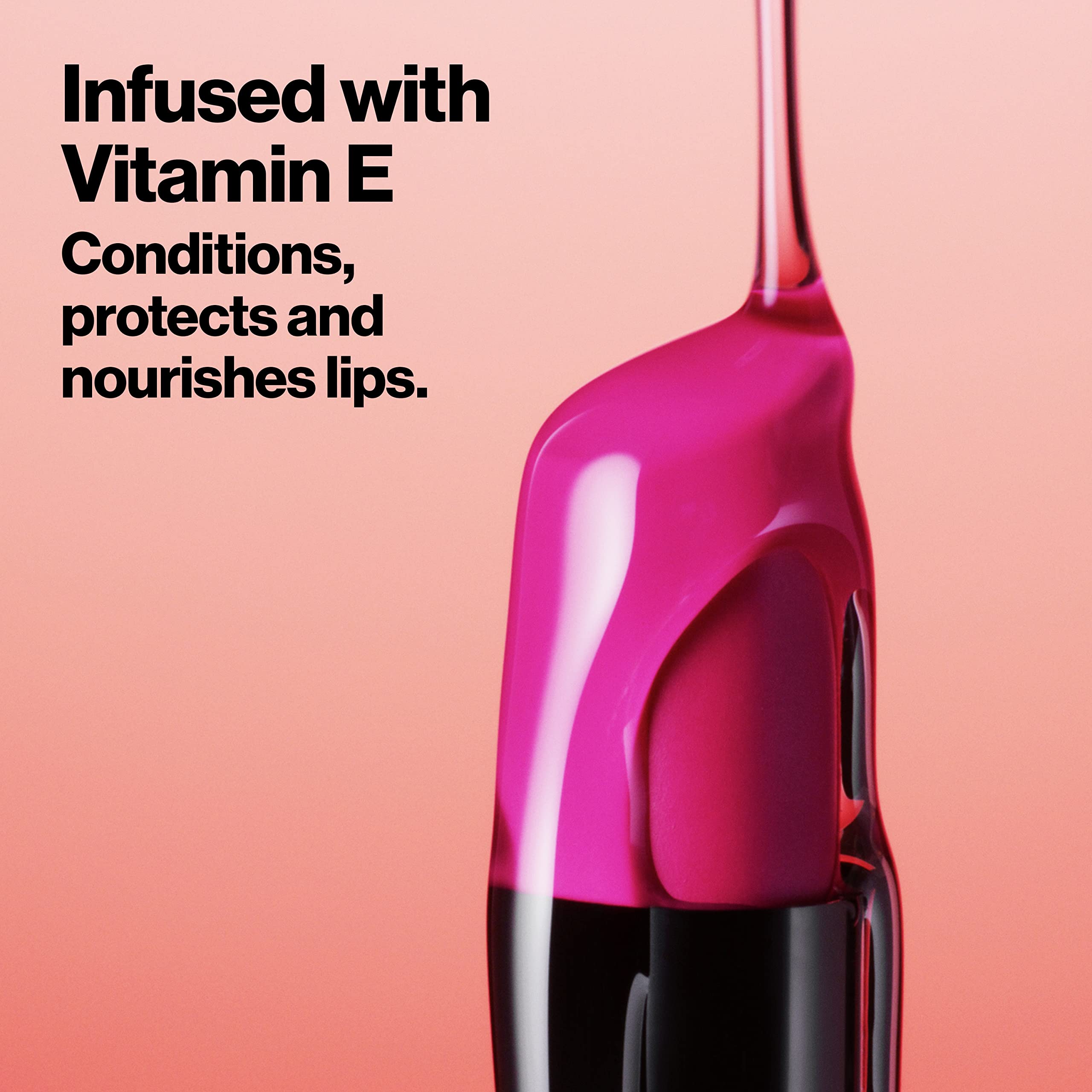 Revlon ColorStay Suede Ink with Vitamin E symbol emphasizing conditioning ingredient benefit