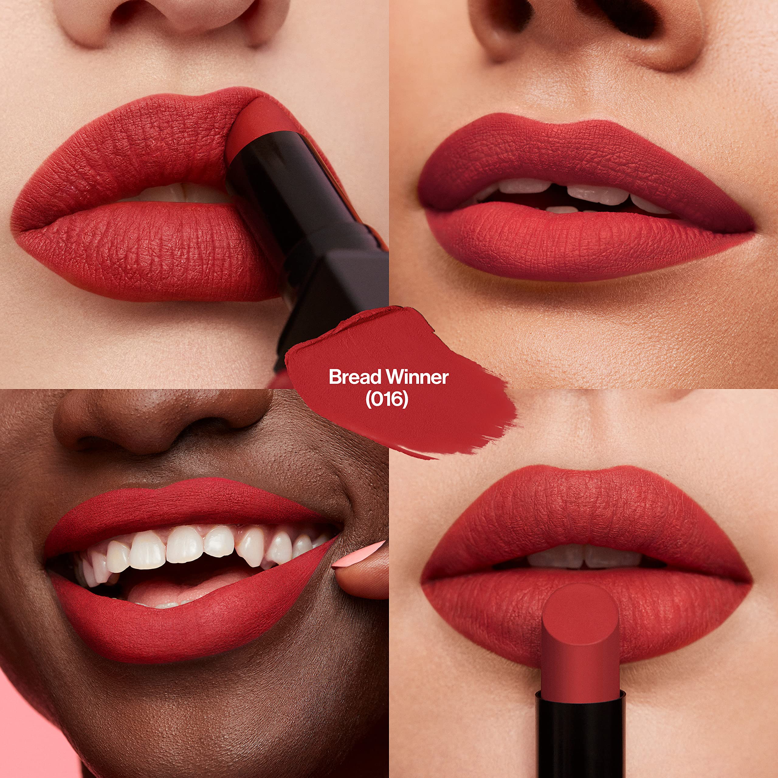 REVLON swatch stroke showing opaque pigment and color payoff