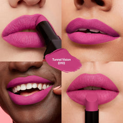 Revlon lipstick texture swipe showing matte pigment intensity and smoothness