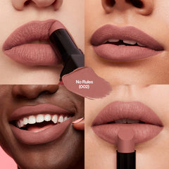 Revlon lipstick texture swipe demonstrating smooth high-pigment payoff