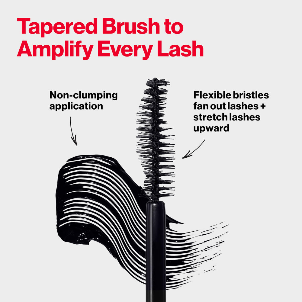 Revlon mascara wand showing lightweight fiber texture for length