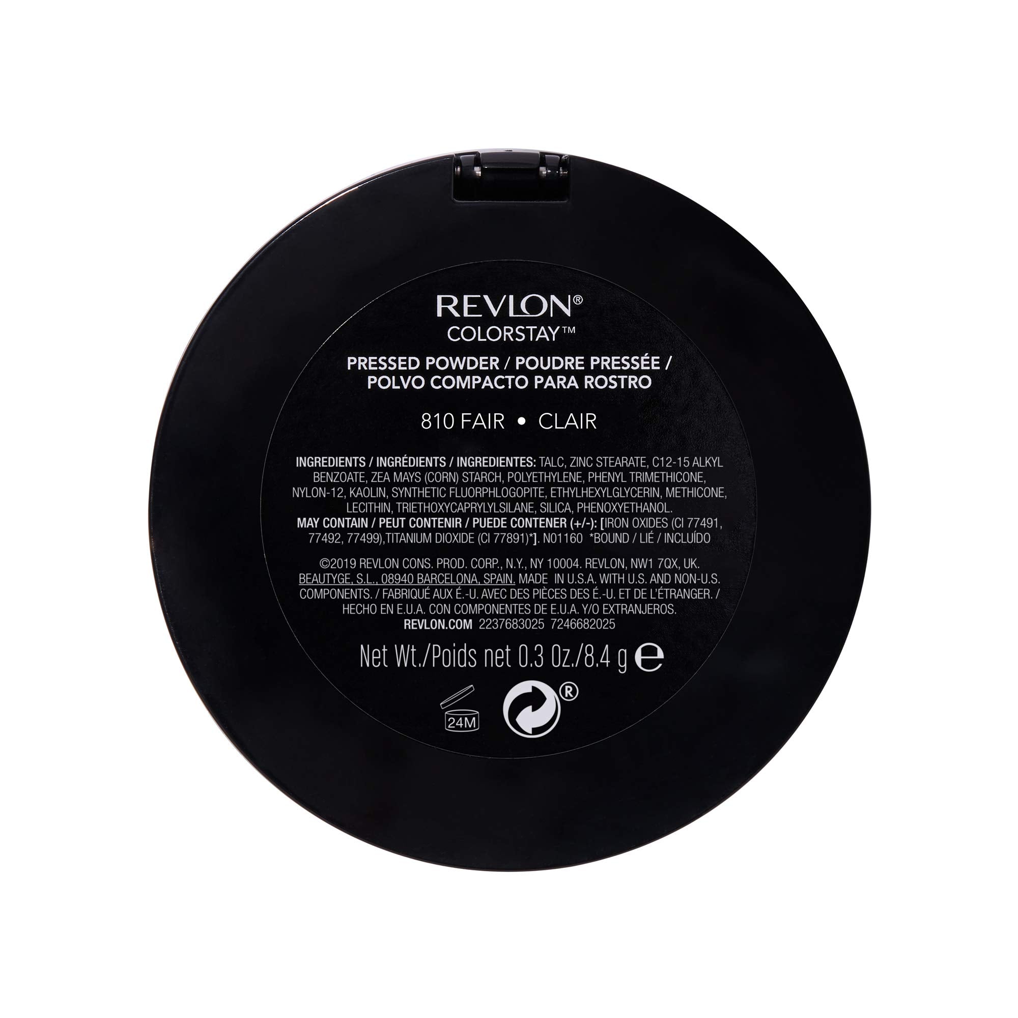 Revlon ColorStay compact next to coin for size comparison and travel-friendly portability