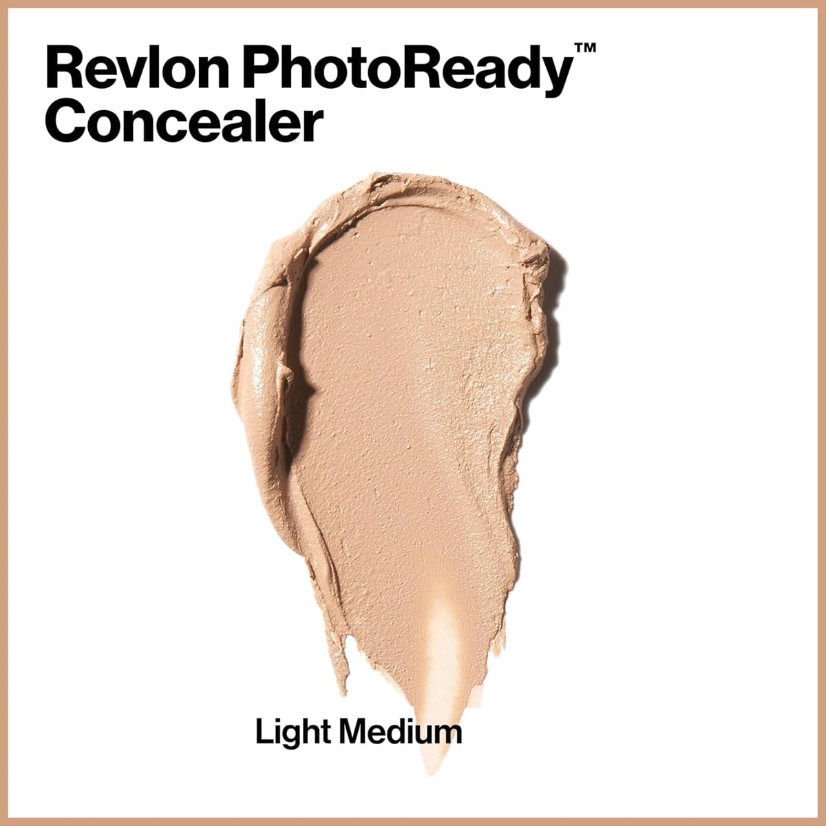 Revlon concealer creamy texture swipe illustrating blendability and smooth finish